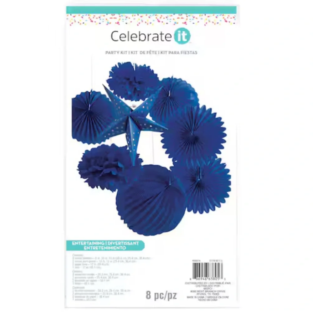 Celebrate It Blue Party Decorations Kit